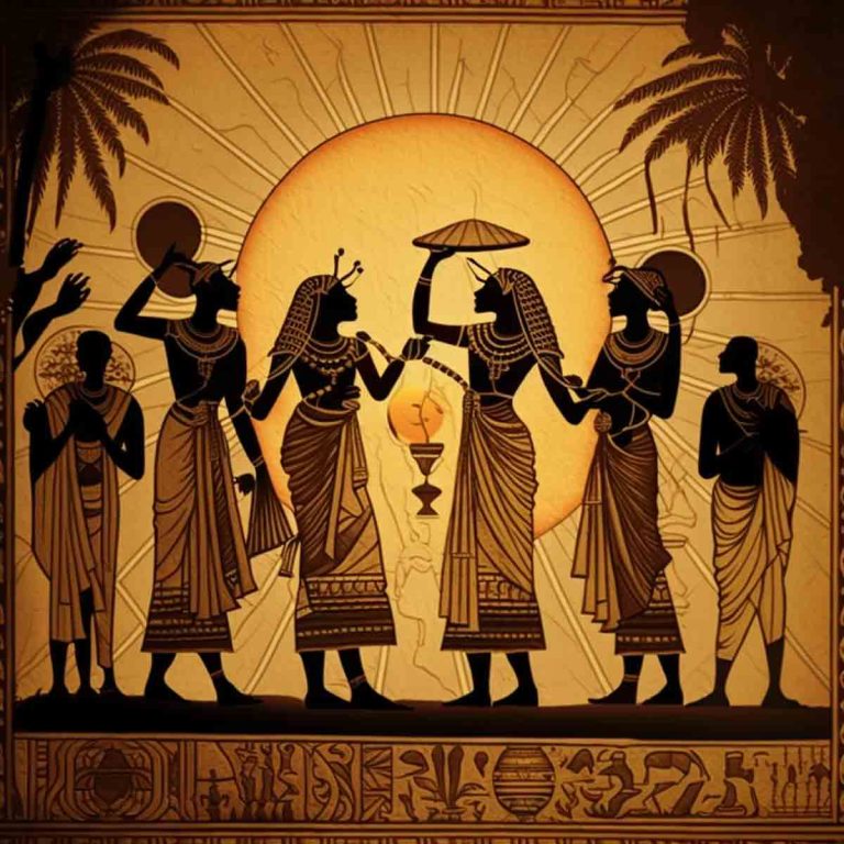 Ancient times worshipping the Sun